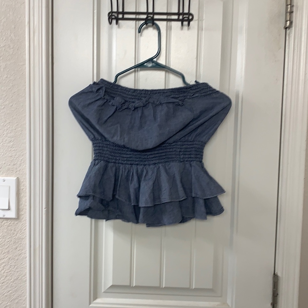 Blue crop top